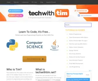 Techwithtim.net(Tech With Tim) Screenshot