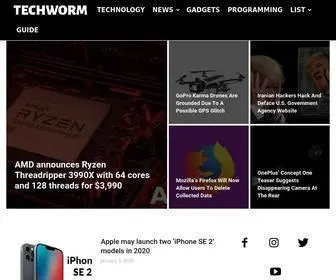 Techworm.net(Techworm is a news media company) Screenshot