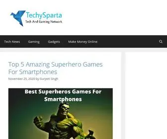 Techysparta.com(Tech And Gaming Network) Screenshot