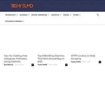 Techysumo.com(Be SUMO in Technology with TechySUMO) Screenshot