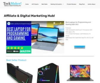 Teckmaker.com(Affiliate & Digital Marketing Hub) Screenshot