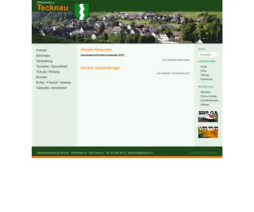 Tecknau.ch(Gemeinde Tecknau) Screenshot