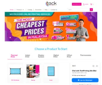 Teckprinting.com.my(Fastest Online Printing) Screenshot