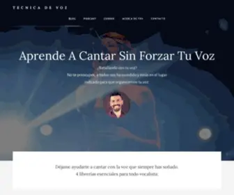 Tecnicadevoz.com(Vocal Coaching Profesional AQUI) Screenshot