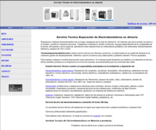 Tecnicoreparacionalmeria.com(Servicio Técnico Electrodomésticos) Screenshot