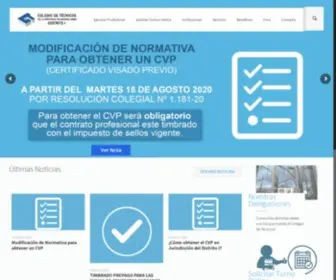 Tecnicosdistrito1.com.ar(Colegio de Técnicos) Screenshot