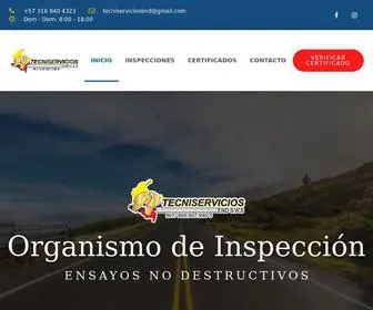 Tecniserviciosend.com(Inspecciones de Quinta rueda y Kingpin) Screenshot