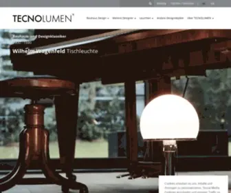 Tecnolumen.de(Leuchten mit zeitlosem und charakterstarkem Design) Screenshot