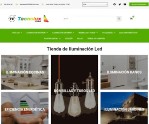 Tecnoluxeuro.es(Lamparas Led) Screenshot