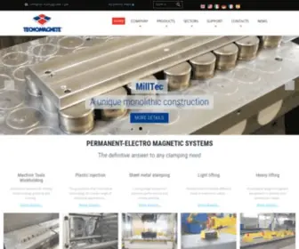 Tecnomagnete.com(Sistemi magnetici industriali elettropermanenti) Screenshot