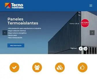 Tecnomateriales.com.ar(Paneles aislantes de poliuretano PVC PRFV adhesivos sellador) Screenshot