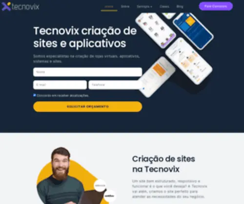 Tecnovix.com.br(Criação de sites e aplicativos em Vitória Es) Screenshot