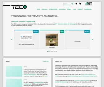 Teco.edu(Technology for Pervasive Computing) Screenshot