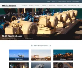 Tecowestinghouse.com(The world leader in manufacturing electric motors and generators) Screenshot