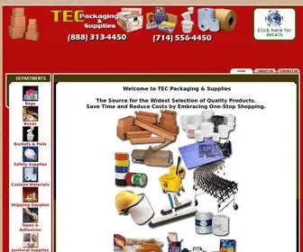TecPackaging.com(TEC Packaging Shipping Boxes) Screenshot