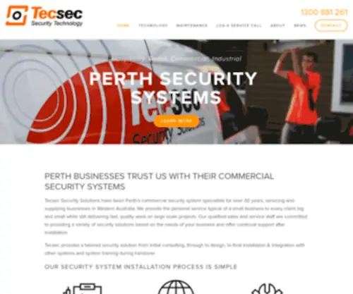 Tecsec.com.au(Commercial Security Systems) Screenshot