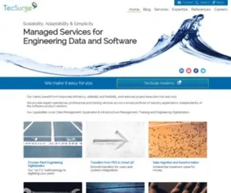 Tecsurge.com(Managed Services for Engineering Data and Software) Screenshot