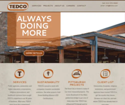 Tedco.com(General Contractor Construction Manager) Screenshot