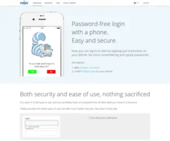 Teddyid.com(Your key to sites and apps) Screenshot