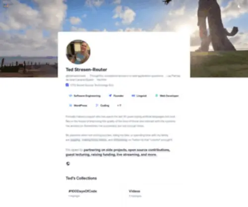 Tedmasterweb.com(Ted Stresen) Screenshot