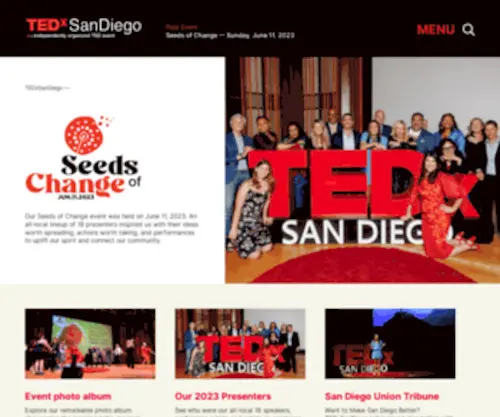 TedXsandiego.com(Ideas Worth Spreading) Screenshot