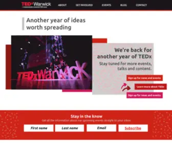 TedXwarwick.com(Ideas Worth Spreading) Screenshot