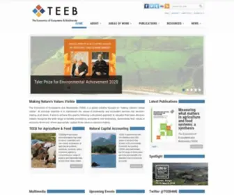 Teebweb.org(The Economics of Ecosystems and Biodiversity) Screenshot