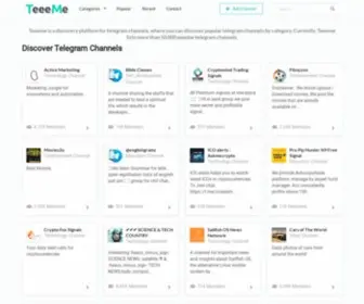 Teeeme.com(Telegram Channel Explorer) Screenshot