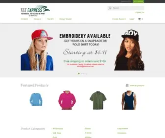 Teeexpress.com(Tee Express) Screenshot