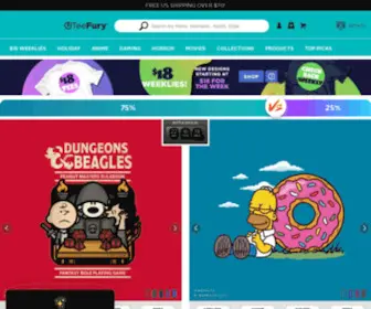 Teefury.com(The Daily Exclusive) Screenshot