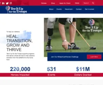 Teeitupforthetroops.org(Tee It Up for the Troops) Screenshot