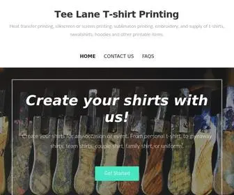 Teelaneprinting.com(Heat transfer printing) Screenshot