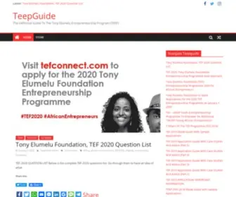 Teepguide.com(The Definitive Guide To The Tony Elumelu Entrepreneurship Program (TEEP)) Screenshot