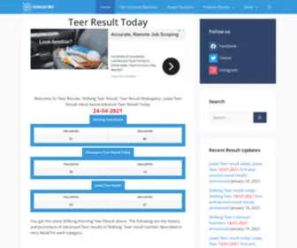 Teerresultinfo.com(Teer Result Today) Screenshot