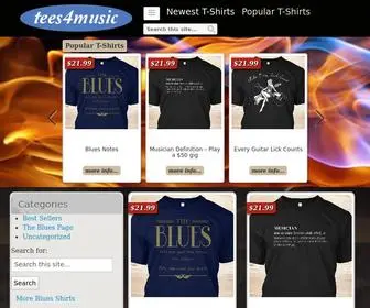 Tees4Music.com(tees4music) Screenshot