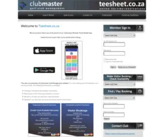 Teesheet.co.za(Clubmaster Software Solutions CC) Screenshot
