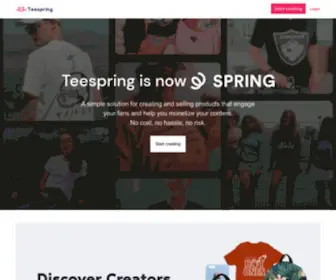 Teespring.com(Spring) Screenshot