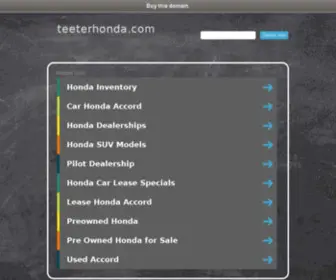 Teeterhonda.com(Teeterhonda) Screenshot