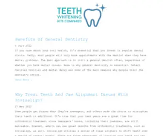 Teethwhiteningkitscompared.com(Teethwhiteningkitscompared) Screenshot