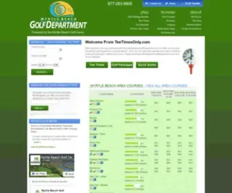 Teetimesonly.com(Myrtle Beach Golf) Screenshot