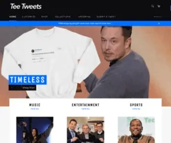 Teetweets.com(Wear the Best Celebrity Tweets and Create Your Own Shirts) Screenshot