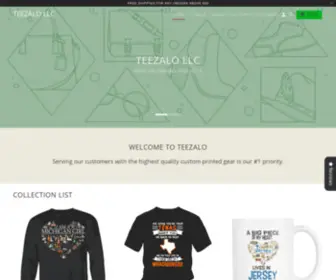 Teezalo.com(Print on demand products) Screenshot