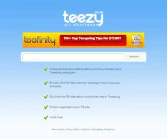 Teezy.co.uk(Url shortener) Screenshot