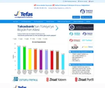 Tefas.gov.tr(Takasbank'tan Türkiye'ye Büyük Fon Ailesi. Türkiye Elektrik Fon Dağıtım Platformu'nda (TEFAS)) Screenshot