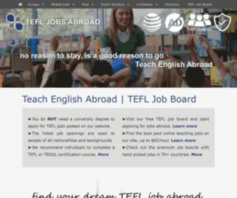 Tefljobsabroad.net(Your Gateway To Teaching English Abroad) Screenshot