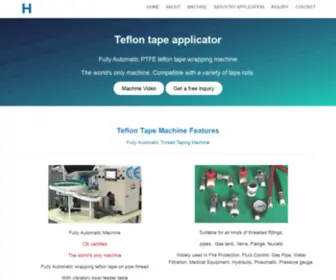 Teflontapemachine.com(Automatic PTFE teflon tape wrapping machine) Screenshot