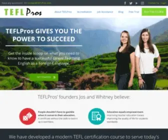 Teflpros.com(TEFLPros 120 Hour Digital TEFL Course) Screenshot