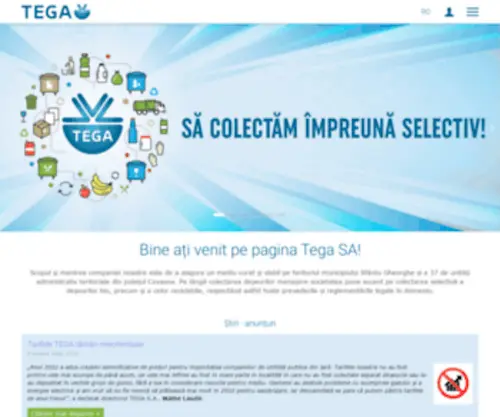 Tega.ro(Pagina web Tega SA) Screenshot