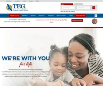 Tegfcu.com(TEG Federal Credit Union) Screenshot
