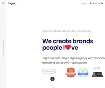 Tegra.co(Data-driven digital agency with growth hacking core) Screenshot